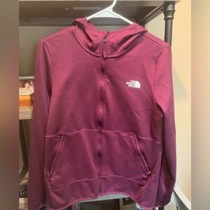 North Face light fleece zip up sweatshirt